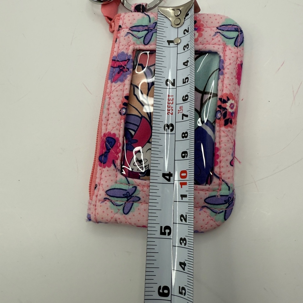 Vera Bradley Disney ID Holder Pink Bow MiniWallet Minnie Mouse Lanyard Key Chain - Picture 7 of 7